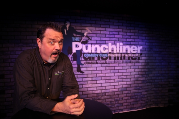 Standup Comedian Kelly Terranova in the Punchliner Comedy Club aboard the Carnival Dream.